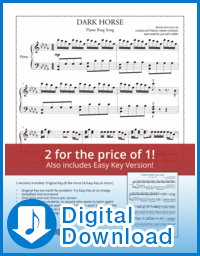 Dark Horse - Katy Perry - simplified and easy piano sheet music