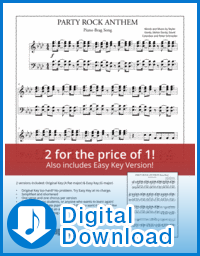 Party Rock Anthem - LMFAO - simplified and easy piano sheet music