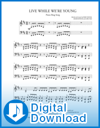 Live While We're Young - One Direction piano sheet music