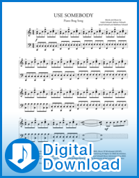 Use Somebody - Kings of Leon piano sheet music